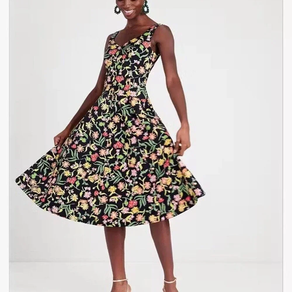 Kate Spade Rooftop Garden Floral Grace Dress - Size 0